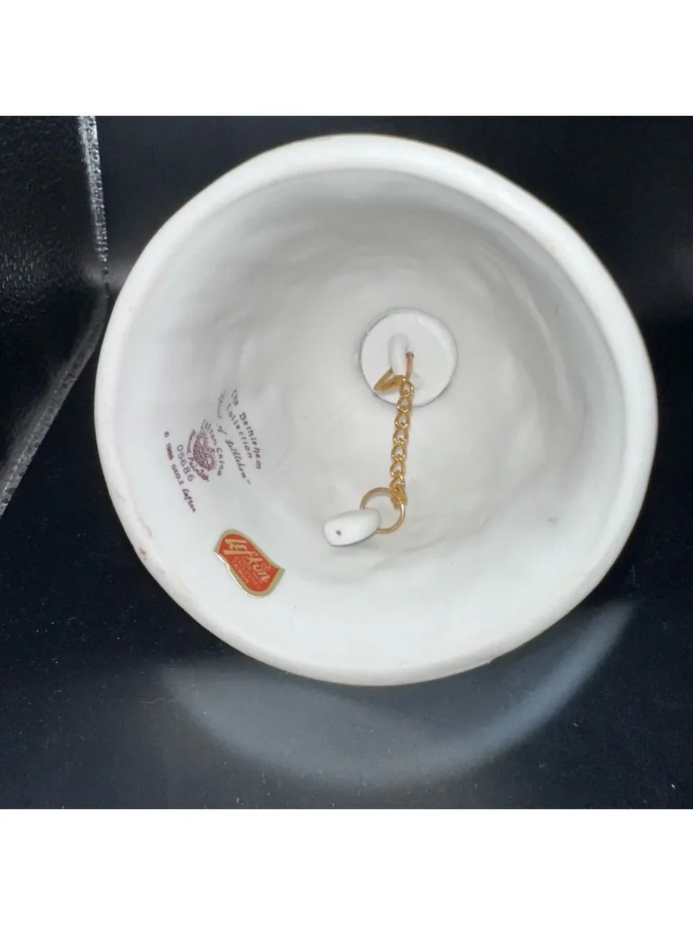 Vintage 1986 Lefton Bethlehem Collection Spirit Of Bethlehem Porcelain Bell